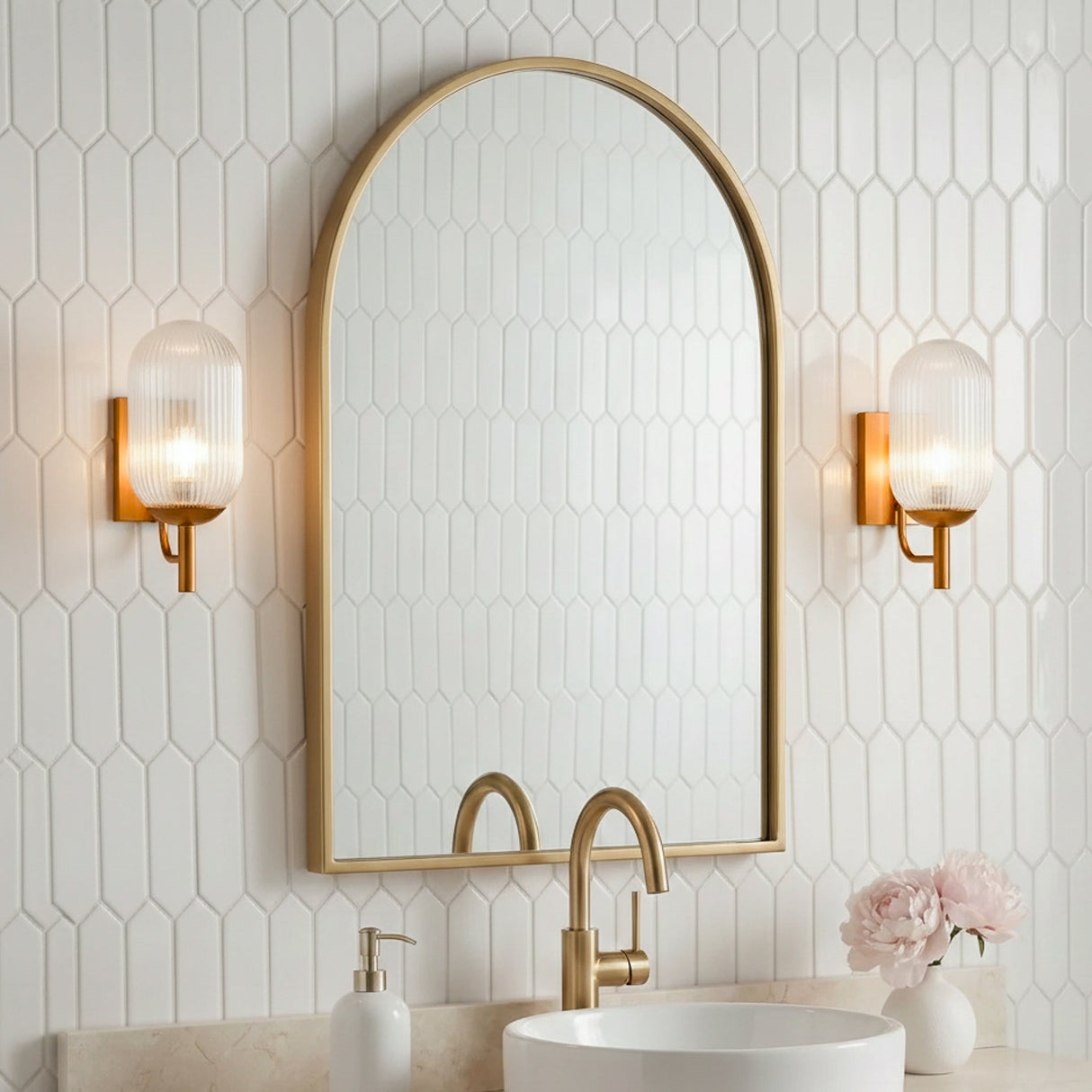 Dewdrop Wall Lamp - Bronze and Clear from Ashcroft Furniture - Luna Furniture