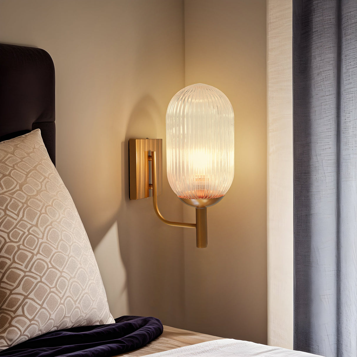 Dewdrop Wall Lamp - Bronze and Clear from Ashcroft Furniture - Luna Furniture