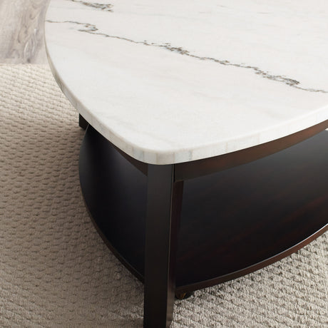 Francis Marble Top Cocktail Tbl w/Casters from Steve Silver - Luna Furniture