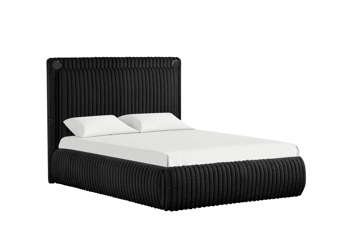 Diana Black Queen Platform Bed from Happy Homes - Luna Furniture