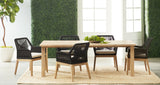 Diego Outdoor Dining Table in Gray Teak from Essentials For Living - Luna Furniture