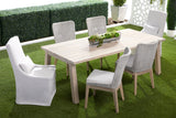 Diego Outdoor Dining Table in Gray Teak from Essentials For Living - Luna Furniture