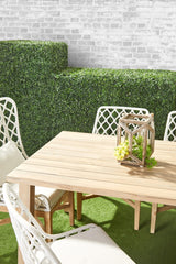 Diego Outdoor Dining Table in Gray Teak from Essentials For Living - Luna Furniture