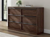 Dilenno California King Canopy Bed with Dresser in Dark Brown from Ashley - Luna Furniture