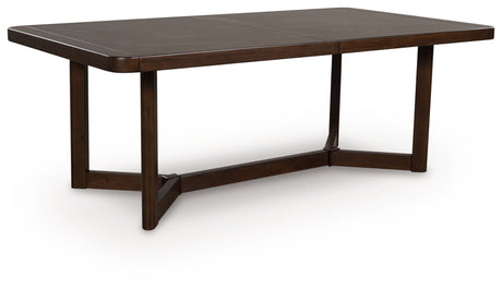 Dilenno Dark Brown Dining Extension Table from Ashley - Luna Furniture