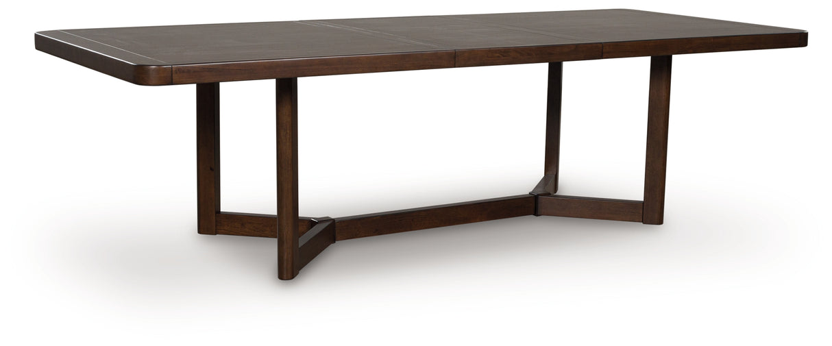 Dilenno Dining Table and 6 Chairs in Dark Brown from Ashley - Luna Furniture