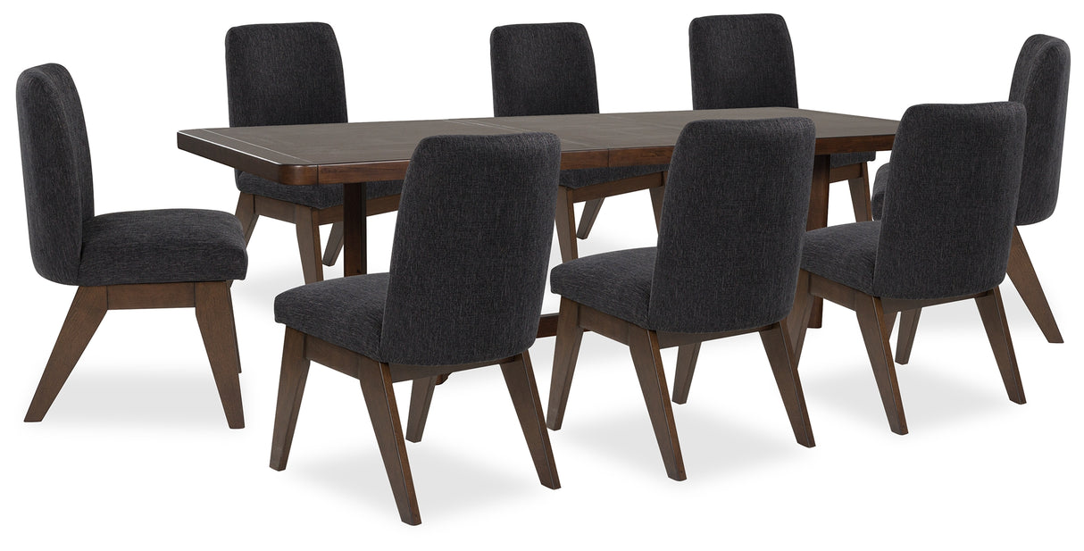 Dilenno Dark Brown Extendable Dining Room Set from Ashley - Luna Furniture