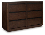 Dilenno Queen Canopy Bed with Dresser in Dark Brown from Ashley - Luna Furniture