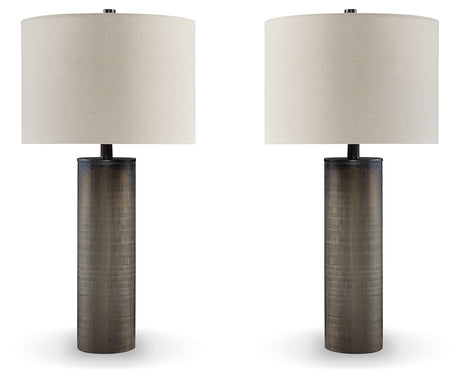 Dingerly 2-Piece Table Lamp Set in Brown from Ashley - Luna Furniture