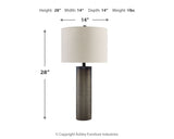 Dingerly 2-Piece Table Lamp Set in Brown from Ashley - Luna Furniture