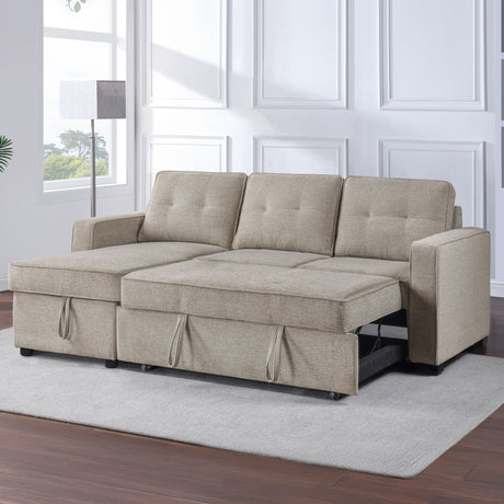 Noah Convertible Sleeper Loveseat, Tan from Steve Silver - Luna Furniture