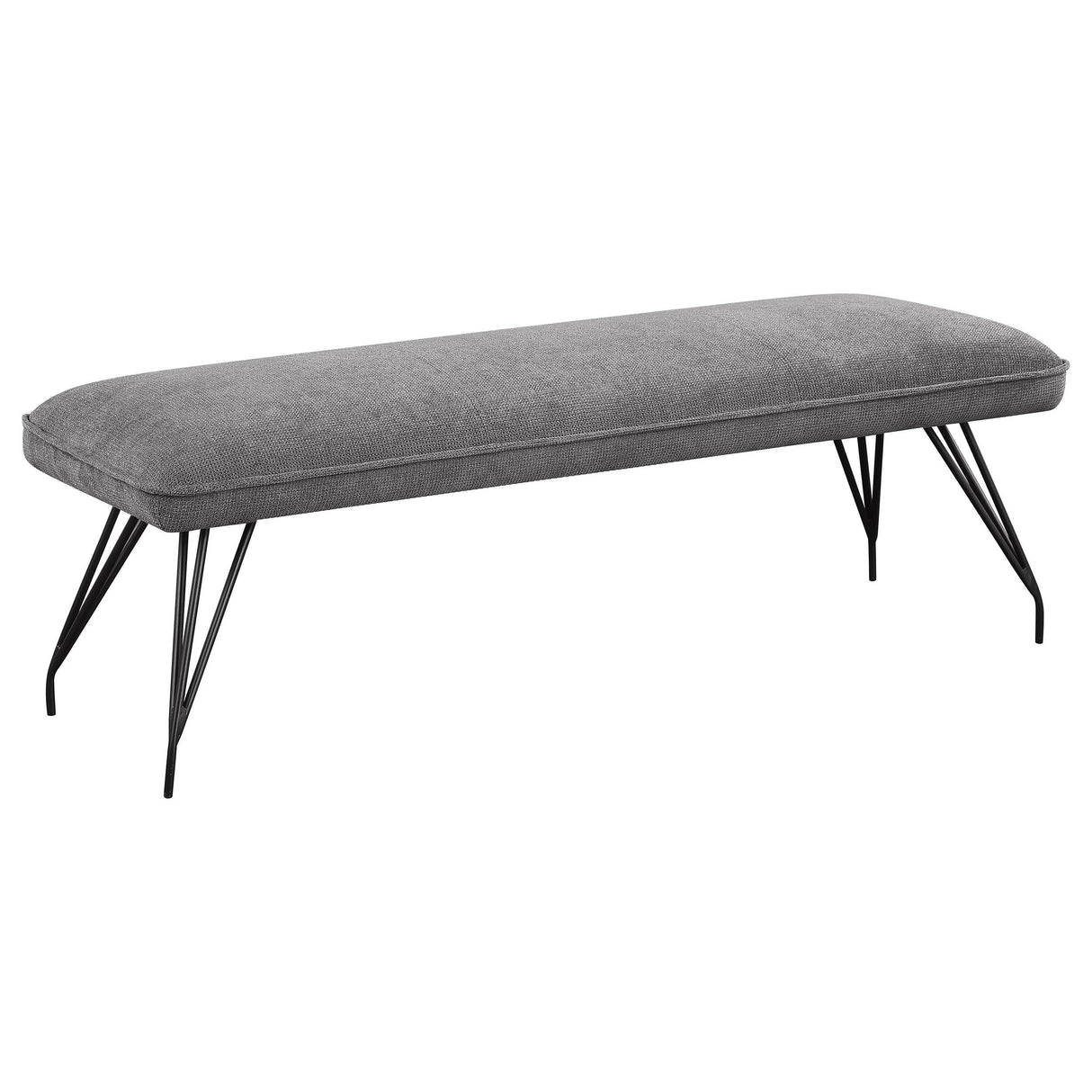 Dodson Gray Fabric Upholstered Dining Bench from Coaster - Luna Furniture