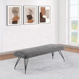 Dodson Gray Fabric Upholstered Dining Bench from Coaster - Luna Furniture