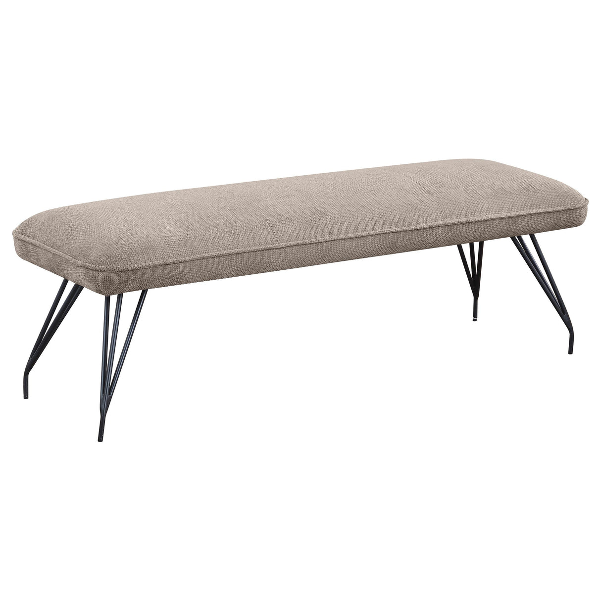 Dodson Taupe Upholstered Dining Bench from Coaster - Luna Furniture