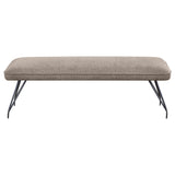 Dodson Taupe Upholstered Dining Bench from Coaster - Luna Furniture