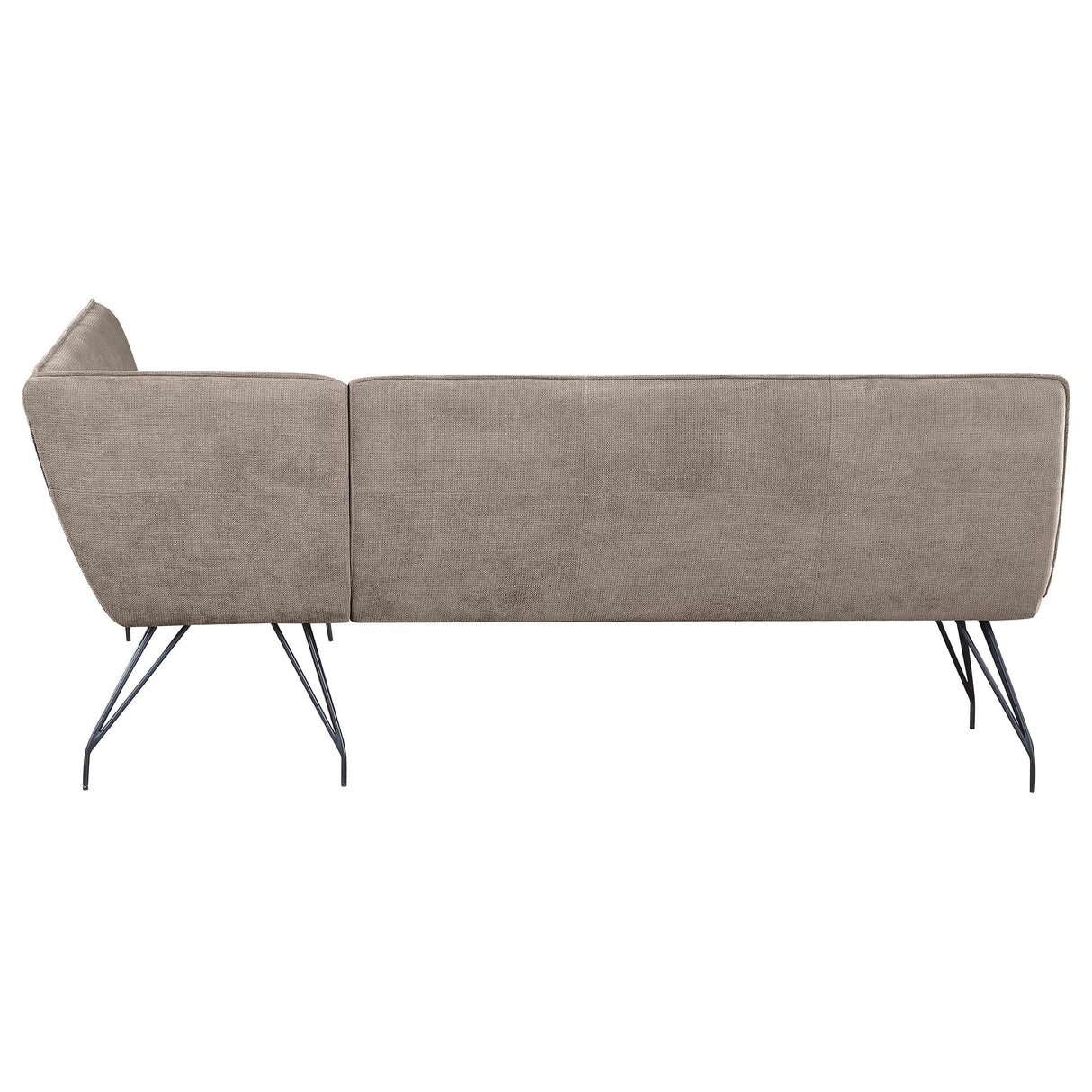 Dodson Taupe Fabric Upholstered L-Shaped Nook Dining Bench from Coaster - Luna Furniture