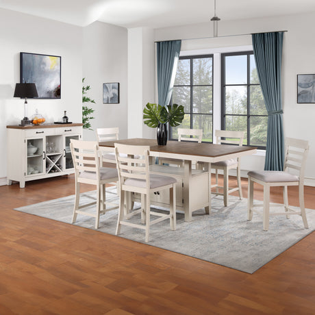 Hyland Cream 24″ Counter Stool, Brown, Set of 2 from Steve Silver - Luna Furniture