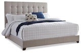 Dolante Queen Upholstered Bed with Mattress in Beige from Ashley - Luna Furniture