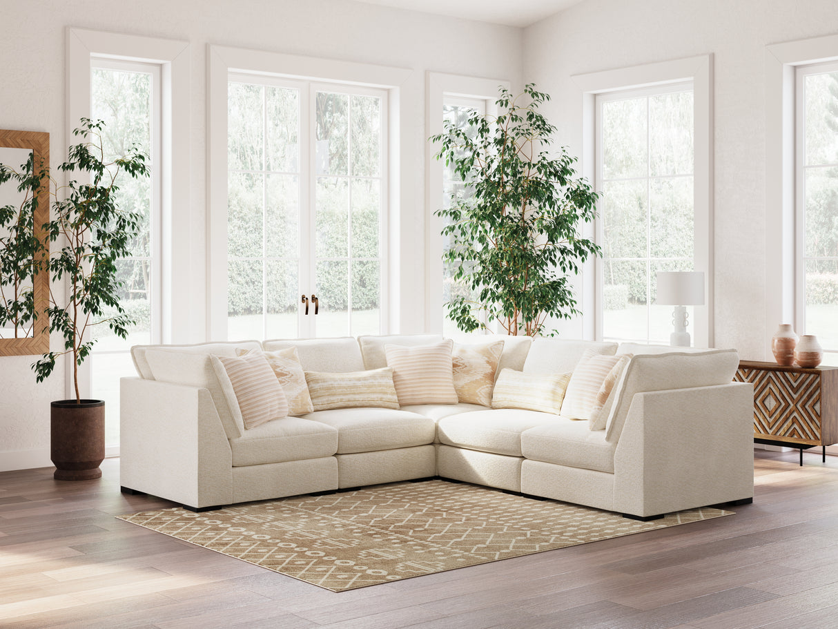Donelson Creek Vanilla 5-Piece Modular Sectional from Ashley - Luna Furniture