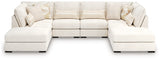 Donelson Creek Vanilla 6-Piece Modular Sectional and Ottoman from Ashley - Luna Furniture