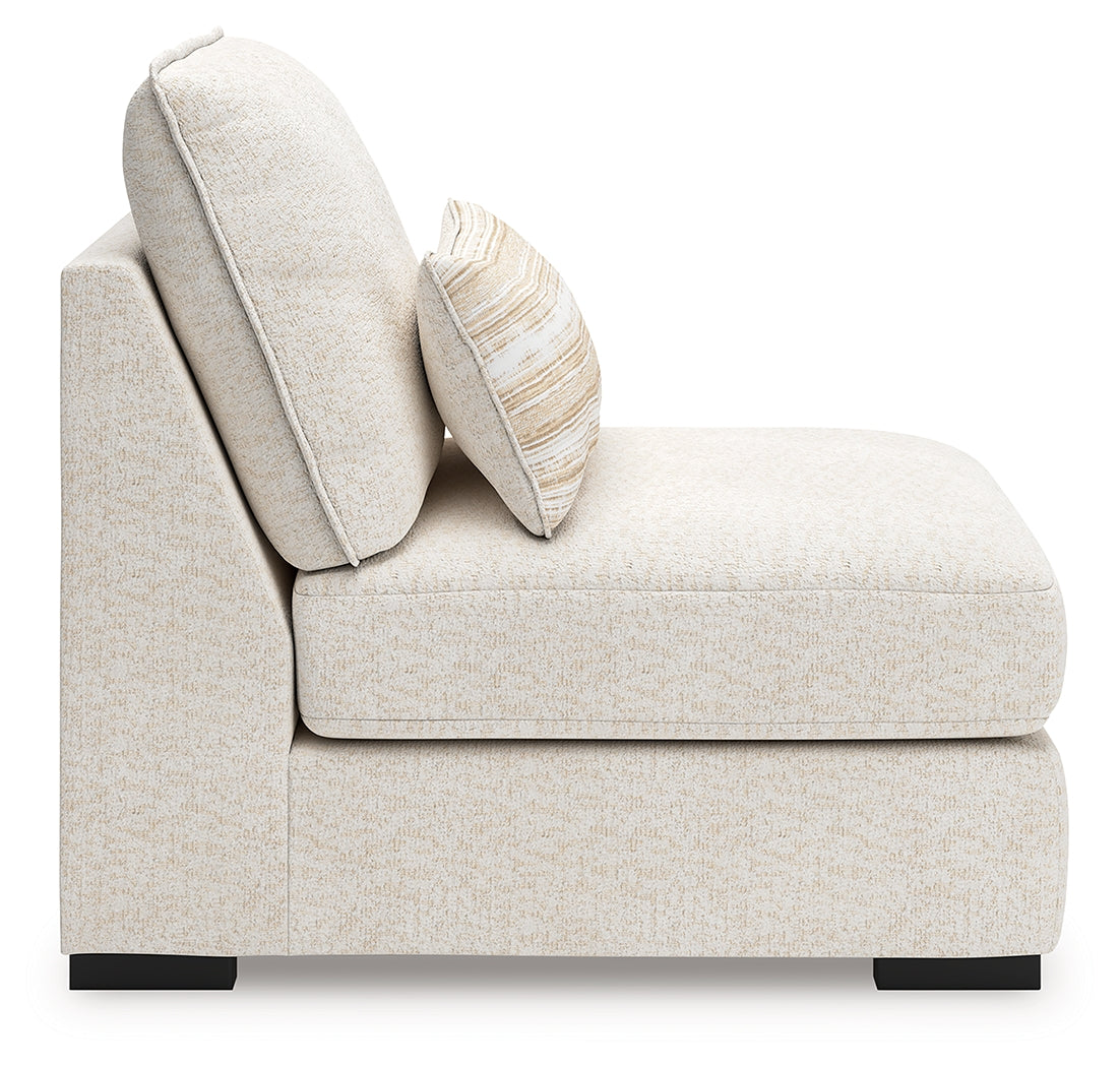 Donelson Creek Vanilla Armless Chair from Ashley - Luna Furniture