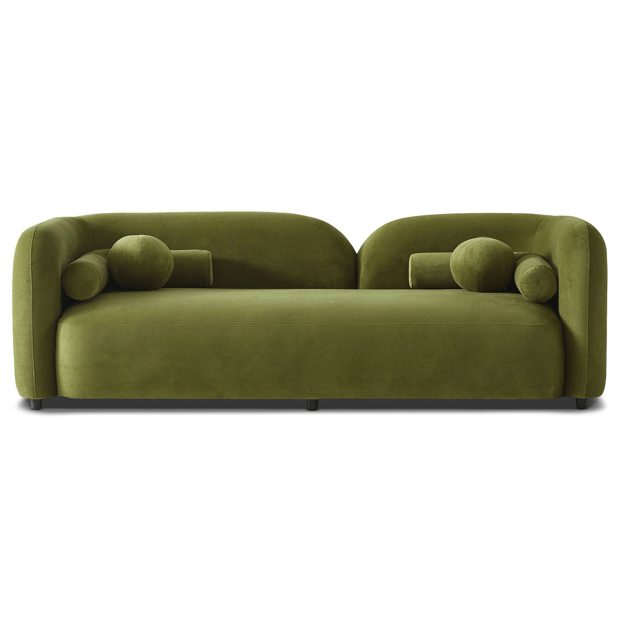 Donna Olive Green Japandi Style Velvet Sofa from Midinmod - Luna Furniture