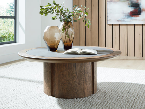 Dontayne Warm Brown Coffee Table