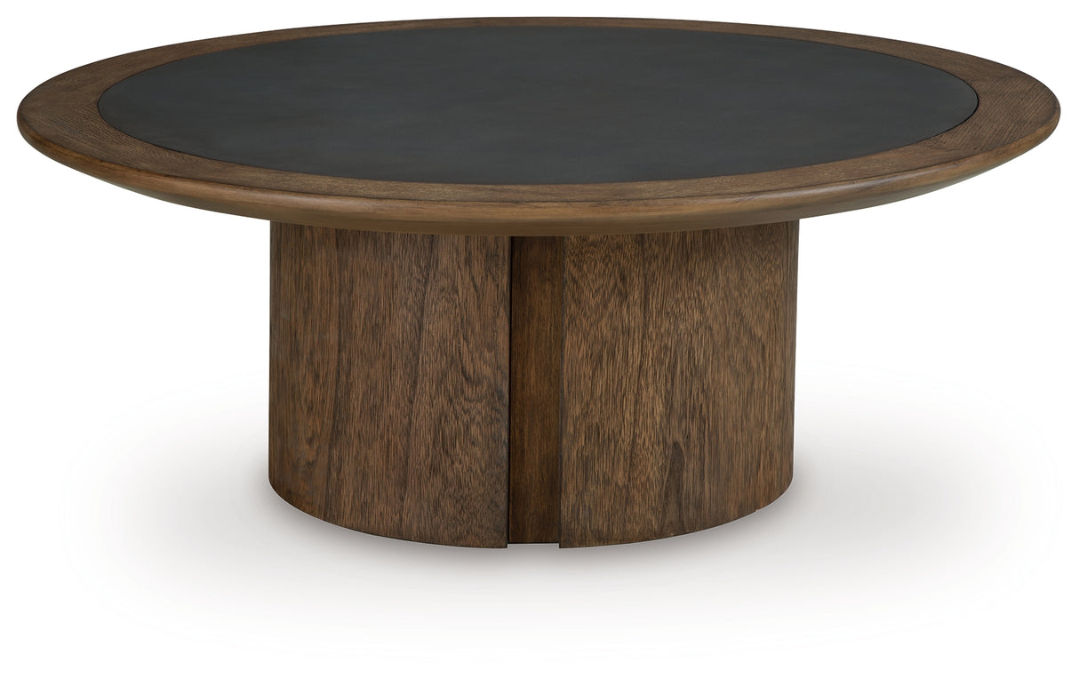 Dontayne Warm Brown Coffee Table from Ashley - Luna Furniture