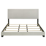Dorian Cream Upholstered California King Panel Bed from Coaster - Luna Furniture