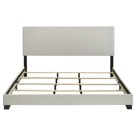 Dorian Cream Upholstered California King Panel Bed from Coaster - Luna Furniture