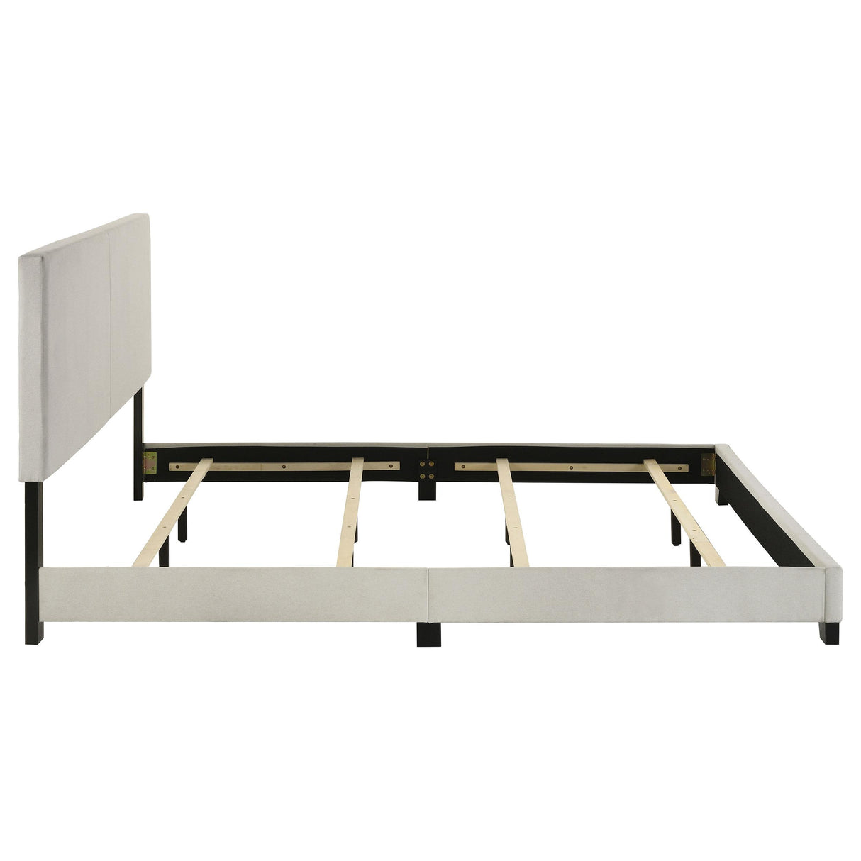 Dorian Cream Upholstered California King Panel Bed from Coaster - Luna Furniture