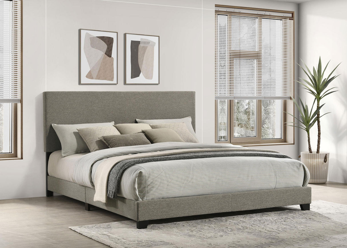 Dorian Taupe Upholstered California King Panel Bed from Coaster - Luna Furniture