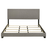 Dorian Taupe Upholstered Eastern King Panel Bed from Coaster - Luna Furniture