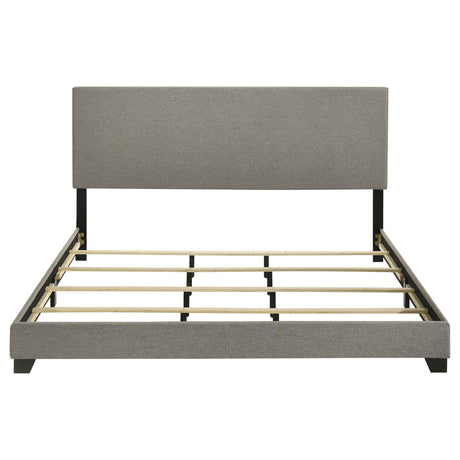 Dorian Taupe Upholstered Eastern King Panel Bed from Coaster - Luna Furniture