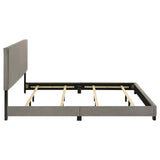 Dorian Taupe Upholstered Eastern King Panel Bed from Coaster - Luna Furniture