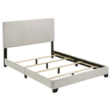 Dorian Cream Upholstered Full Panel Bed from Coaster - Luna Furniture