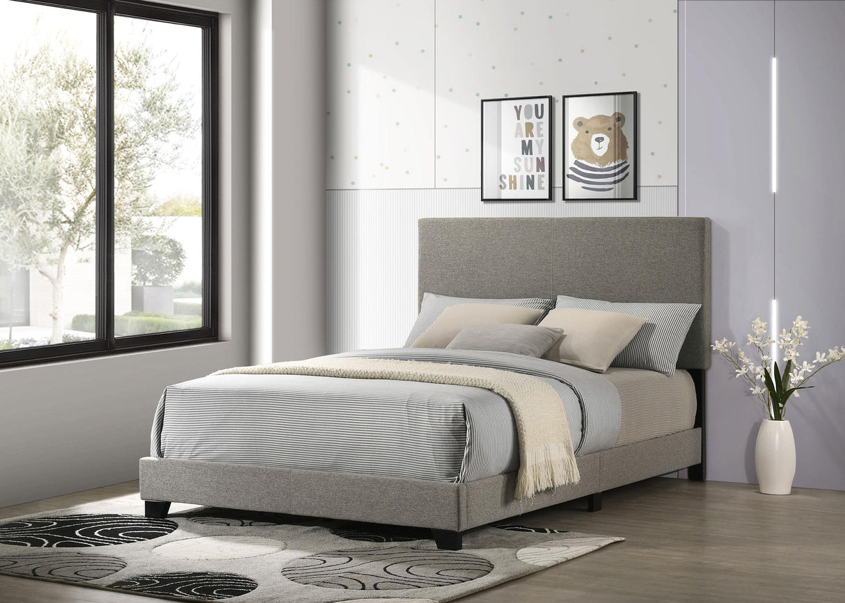 Dorian Taupe Upholstered Full Panel Bed from Coaster - Luna Furniture