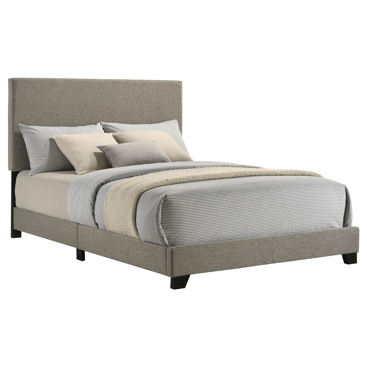 Dorian Taupe Upholstered Full Panel Bed from Coaster - Luna Furniture