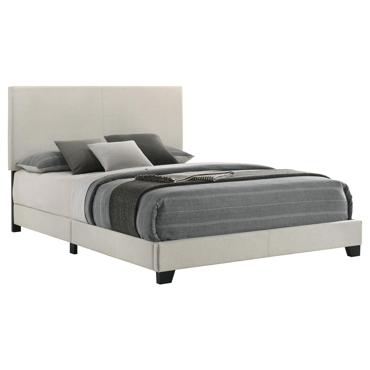 Dorian Cream Upholstered Queen Panel Bed from Coaster - Luna Furniture