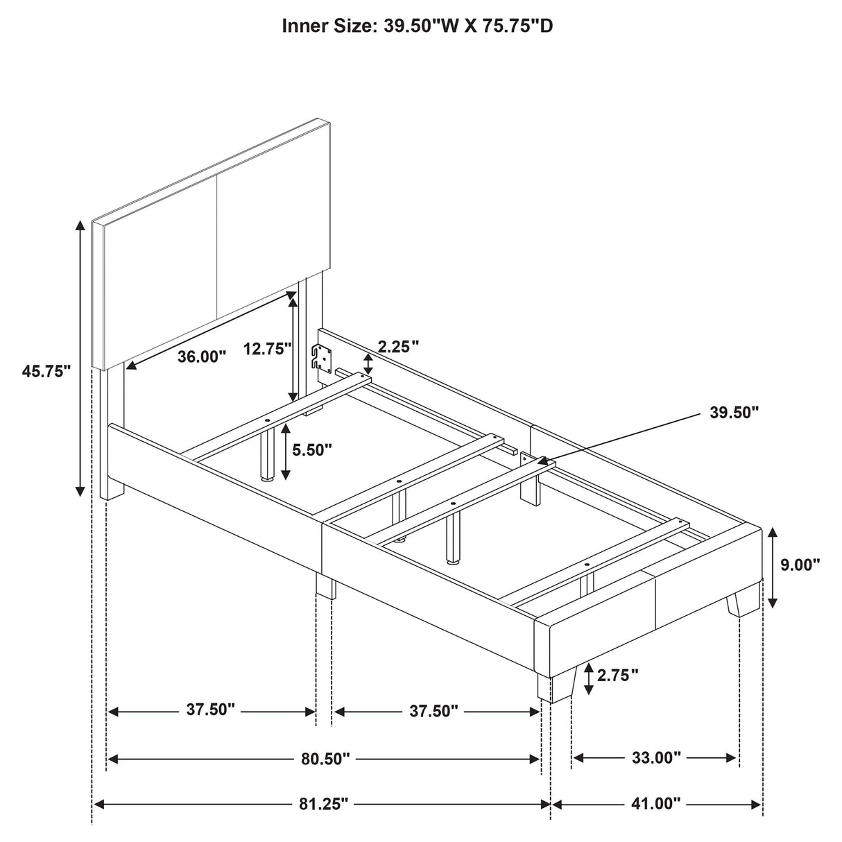 Dorian Cream Upholstered Twin Panel Bed from Coaster - Luna Furniture