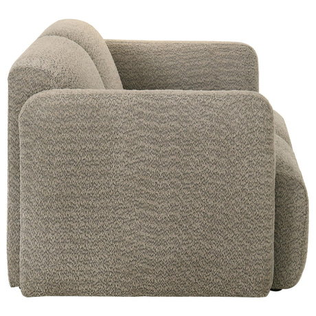 Dorset Brown 2-Piece Upholstered Round Track Arm Living Room Set from Coaster - Luna Furniture