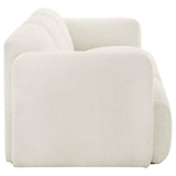 Dorset White 2-Piece Upholstered Round Track Arm Living Room Set from Coaster - Luna Furniture
