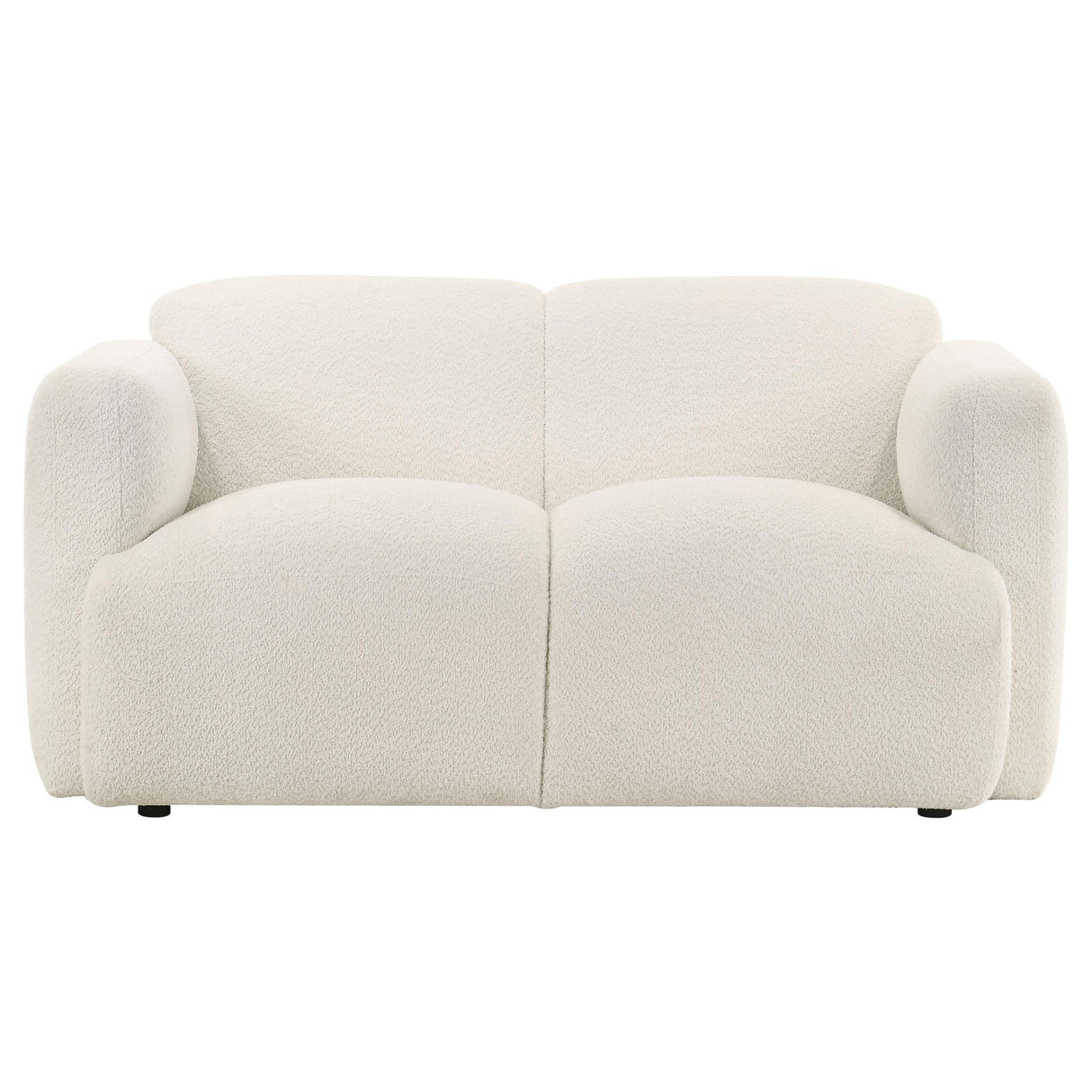 Dorset White 2-Piece Upholstered Round Track Arm Living Room Set from Coaster - Luna Furniture