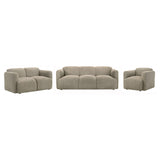 Dorset Brown 3-Piece Upholstered Round Track Arm Living Room Set from Coaster - Luna Furniture