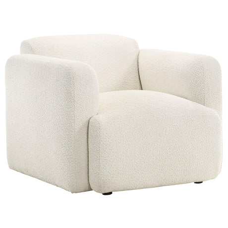 Dorset White 3-Piece Upholstered Round Track Arm Living Room Set from Coaster - Luna Furniture