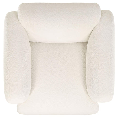 Dorset White 3-Piece Upholstered Round Track Arm Living Room Set from Coaster - Luna Furniture