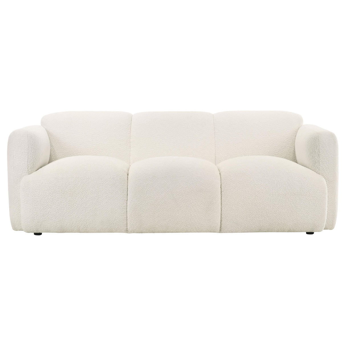 Dorset White 3-Piece Upholstered Round Track Arm Living Room Set from Coaster - Luna Furniture