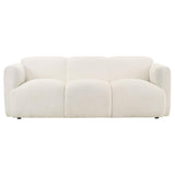 Dorset White 3-Piece Upholstered Round Track Arm Living Room Set from Coaster - Luna Furniture