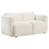 Dorset White 3-Piece Upholstered Round Track Arm Living Room Set from Coaster - Luna Furniture
