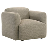 Dorset Brown Fabric Upholstered Round Track Arm Accent Chair from Coaster - Luna Furniture